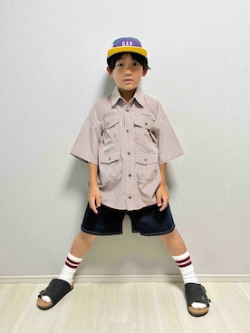 「GAP（ギャップ）のアイテム（キャップ）」を使った、haru__maaさん（キッズ・120cm）の夏コーディネート