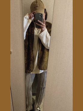 「ISOOK（アイスー）のアイテム（Tシャツ/カットソー）」を使った、aさん（レディース・156cm）の春コーディネート