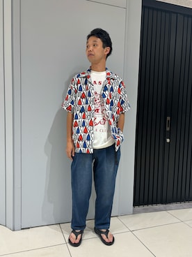 「MANASTASH（マナスタッシュ）のアイテム」を使った、しょーまさん（メンズ・169cm）の夏コーディネート