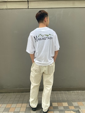 「and wander（アンドワンダー）のアイテム」を使った、しょーまさん（メンズ・169cm）の春コーディネート
