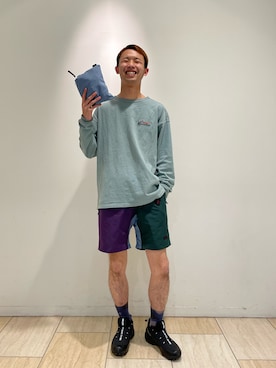「and wander（アンドワンダー）のアイテム」を使った、しょーまさん（メンズ・169cm）の春コーディネート
