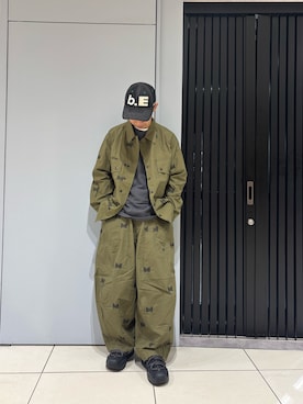 「MANASTASH（マナスタッシュ）のHEMP＠by manastash/HEMP S/S DAYS TEE CREW（Tシャツ/カットソー、グレー系）」を使った、しょーまさん（メンズ・169cm）の秋コーディネート