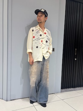 「BEAVER（ビーバー）のアイテム（パンツ）」を使った、しょーまさん（メンズ・169cm）の夏コーディネート