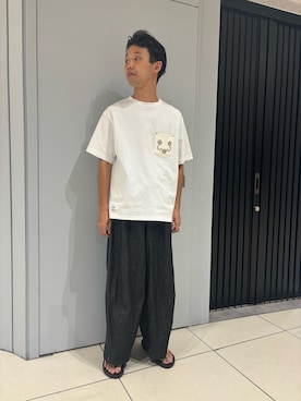 「アイテム（サンダル）」を使った、しょーまさん（メンズ・169cm）の夏コーディネート