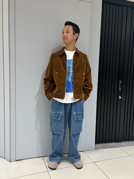 「アイテム（カバーオール）」を使った、しょーまさん（メンズ・169cm）の秋コーディネート