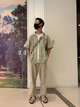 「MANASTASH（マナスタッシュ）のアイテム（PC・スマホグッズ/家電）」を使った、しょーまさん（メンズ・169cm）の夏コーディネート