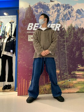 「MANASTASH（マナスタッシュ）のアイテム（パーカー）」を使った、しょーまさん（メンズ・169cm）の秋コーディネート
