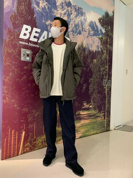 「ABU GARCIA（アブ・ガルシア）のアイテム（ジャケット/アウター）」を使った、しょーまさん（メンズ・169cm）の秋コーディネート