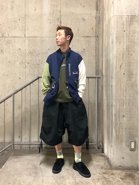 「PG（ピージー）のアイテム（その他シューズ）」を使った、しょーまさん（メンズ・169cm）の春コーディネート