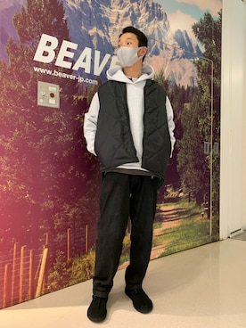 「ベストコーデ」｜「アイテム（パーカー）」を使った、しょーまさん（メンズ・169cm）の秋コーディネート