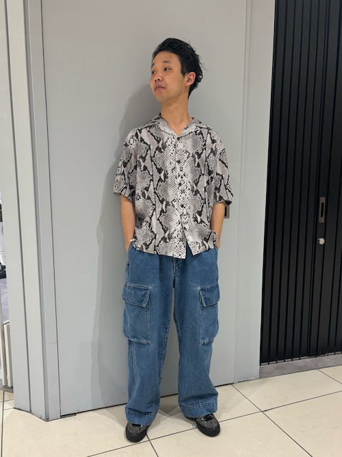 レーヨン 半袖 ショット シャツ＆パラッツォパンツ セットアップ レーヨン 半袖 ショット シャツ＆パラッツォパンツ セットアップ