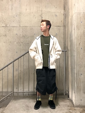 「PG（ピージー）のアイテム（その他シューズ）」を使った、しょーまさん（メンズ・169cm）の春コーディネート