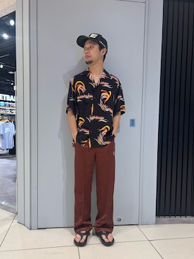 「schott（ショット）のアイテム（トップス）」を使った、しょーまさん（メンズ・169cm）の夏コーディネート