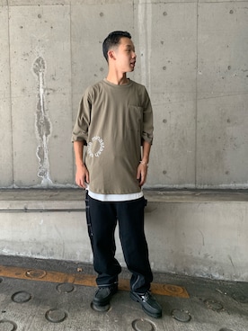 「MANASTASH（マナスタッシュ）のアイテム（タンクトップ）」を使った、しょーまさん（メンズ・169cm）の夏コーディネート