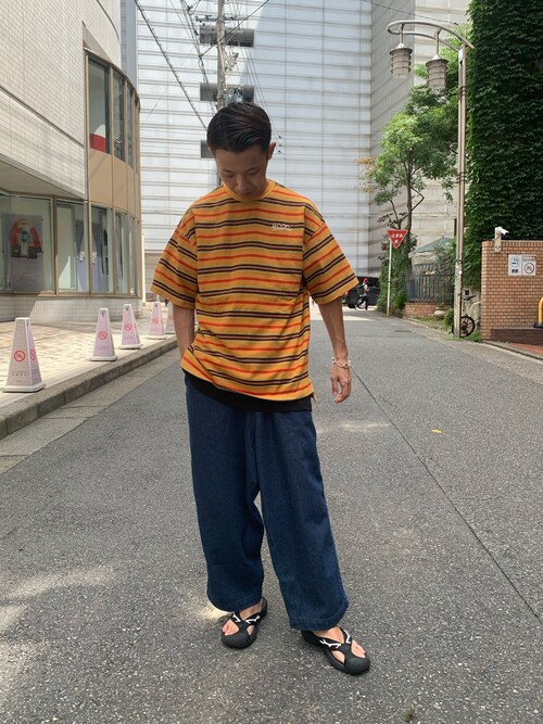 パンツ メンズ ウオッシュデニム 花柄 ハーフパンツ MANASTASH（マナスタッシュ）の「MANASTASH/マナスタッシュ