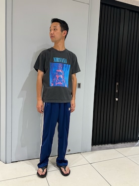 「NIRVANA（ニルヴァーナ）のアイテム」を使った、しょーまさん（メンズ・169cm）の夏コーディネート