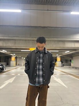 「アイテム（ライダースジャケット）」を使った、しょーまさん（メンズ・169cm）の秋コーディネート