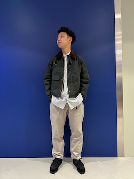 「Gramicci（グラミチ）のアイテム（チノパンツ）」を使った、しょーまさん（メンズ・169cm）の冬コーディネート