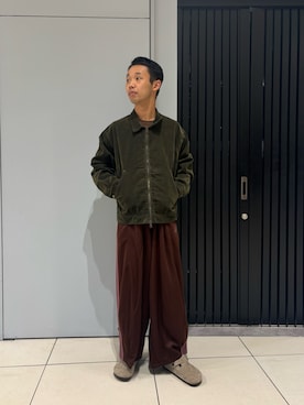 「アイテム（カバーオール）」を使った、しょーまさん（メンズ・169cm）の秋コーディネート