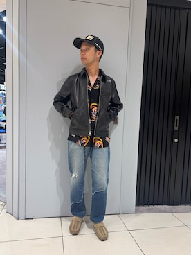 「Schott(ショット)のアイテム(シャツ/ブラウス)」を使った、しょーまさん(メンズ・169cm)の秋コーディネート