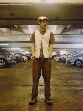 「working style」｜「アイテム（帽子）」を使った、Tedさん（メンズ・175cm）の夏コーディネート