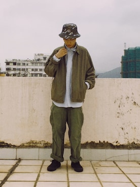 「oversize」｜「アイテム（ブルゾン）」を使った、Tedさん（メンズ・175cm）の春コーディネート