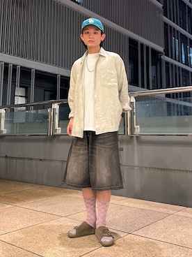 「Lee（リー）のアイテム」を使った、わたしょさん（メンズ・166cm）の夏コーディネート