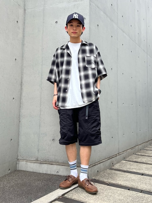 セール】レーヨン フリンジ 半袖チェックシャツ（シャツ