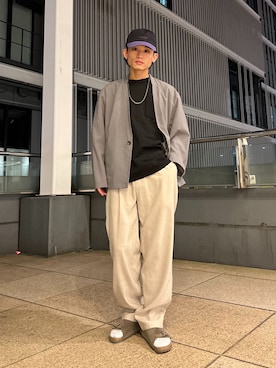 「UNIVERSAL OVERALL（ユニバーサルオーバーオール）のアイテム」を使った、わたしょさん（メンズ・166cm）の春コーディネート