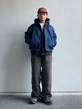 「アイテム（デニムジャケット）」を使った、わたしょさん（メンズ・166cm・20代）の冬コーディネート