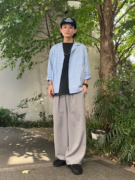 「JOURNAL STANDARD relume（ジャーナルスタンダード　レリューム）のアイテム（パンツ）」を使った、わたしょさん（骨格ストレート・メンズ・166cm）の秋コーディネート