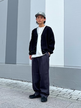 「アイテム（サンダル）」を使った、わたしょさん（メンズ・166cm）の秋コーディネート
