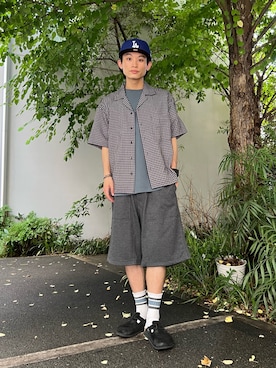 「アイテム（サンダル）」を使った、わたしょさん（メンズ・166cm）の夏コーディネート