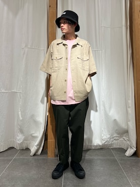 「ARMY TWILL（アーミーツイル）のアイテム（シャツ/ブラウス）」を使った、わたしょさん（メンズ・166cm）の春コーディネート
