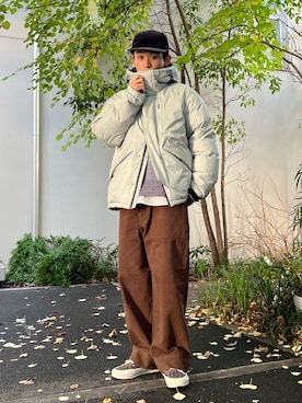 「アイテム（チノパンツ）」を使った、わたしょさん（メンズ・166cm）の秋コーディネート