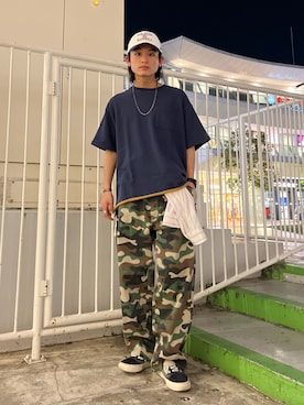 「JOURNAL STANDARD relume（ジャーナルスタンダード　レリューム）のJAMES FABRIC / ジェームスファブリック レーヨンブレンド ストライプ シャツ（シャツ/ブラウス、グレー系）」を使った、わたしょさん（メンズ・166cm）の春コーディネート