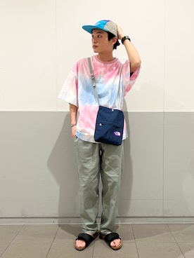 「JOURNAL STANDARD relume（ジャーナルスタンダード　レリューム）のアイテム（帽子）」を使った、わたしょさん（メンズ・166cm）の春コーディネート