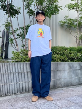 「アイテム（デニムパンツ）」を使った、わたしょさん（メンズ・166cm・20代）の夏コーディネート