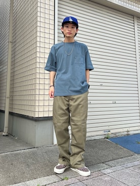 「アイテム（トップス）」を使った、わたしょさん（メンズ・166cm）の夏コーディネート