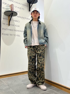 「JOURNAL STANDARD relume（ジャーナルスタンダード　レリューム）のサンウォッシュ フェード加工 ポケットTシャツ（Tシャツ/カットソー、グレー系）」を使った、わたしょさん（メンズ・166cm）の春コーディネート