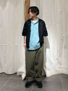 「ARMY TWILL（アーミーツイル）のアイテム（シャツ/ブラウス）」を使った、わたしょさん（メンズ・166cm）の春コーディネート