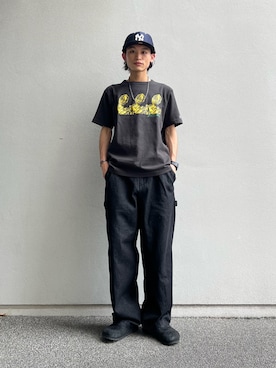 「アイテム（キャップ）」を使った、わたしょさん（メンズ・166cm・20代）の夏コーディネート