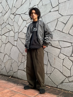 「アイテム（サンダル）」を使った、わたしょさん（メンズ・166cm・20代）の冬コーディネート