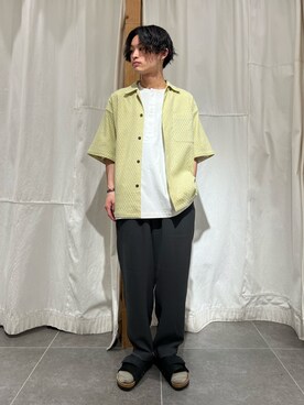 「ARMY TWILL（アーミーツイル）のアイテム（Tシャツ/カットソー）」を使った、わたしょさん（メンズ・166cm）の春コーディネート