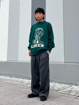 「アイテム（サンダル）」を使った、わたしょさん（メンズ・166cm）の秋コーディネート