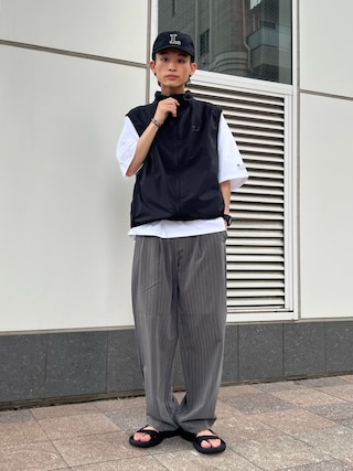 「Russell Athletic（ラッセルアスレティック）の吸水速乾 RUSSELL ATHLETIC 別注 Dri-Power(R) BIG Tシャツ（Tシャツ/カットソー）」を使った、わたしょさん（メンズ・166cm）の夏コーディネート