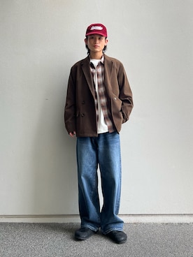 「アイテム（その他アウター）」を使った、わたしょさん（メンズ・166cm）の秋コーディネート
