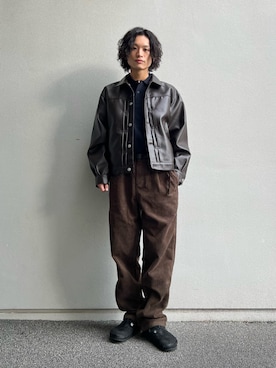 「アイテム（ポロシャツ）」を使った、わたしょさん（メンズ・166cm）の秋コーディネート