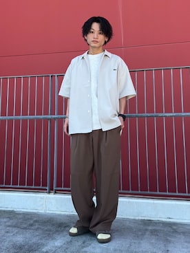 「UNIVERSAL OVERALL（ユニバーサルオーバーオール）のアイテム」を使った、わたしょさん（メンズ・166cm）の春コーディネート