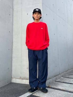 「JOURNAL STANDARD relume（ジャーナルスタンダード　レリューム）のアイテム（パンツ）」を使った、わたしょさん（骨格ストレート・メンズ・166cm）の秋コーディネート